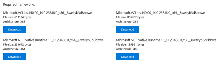 Required frameworks for the Surface app.