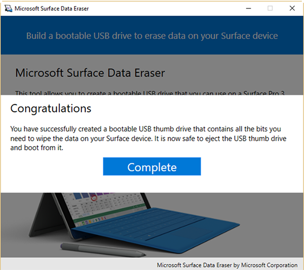 Complete the Surface Data Eraser tool