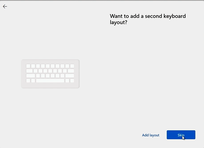 Screenshot of Add a second keyboard.