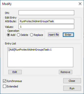 Screenshot that shows the Edit Entry Attribute field.